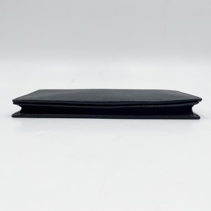 BVLGARI ブルガリ 財布 ブラック レザー メンズ 二つ折り長財布 美品