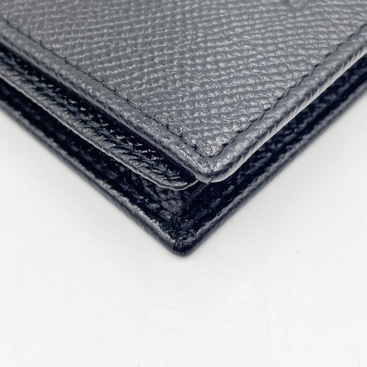 BVLGARI ブルガリ 財布 ブラック レザー メンズ 二つ折り長財布 美品