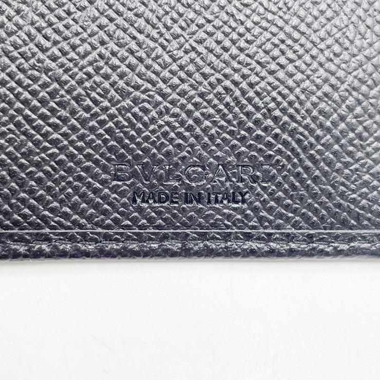 BVLGARI ブルガリ 財布 ブラック レザー メンズ 二つ折り長財布 美品