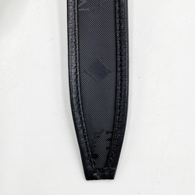 MCM エムシーエム ベルト ブラック キャンバス レザー メンズ ゴールド金具
