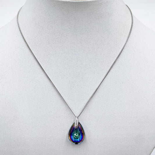 Baccarat バカラ ネックレス フルール ドゥ プシデリック クリスタル シャンデリアドロップ ネックレス シルバー クリスタル Ag925 レディース 美品