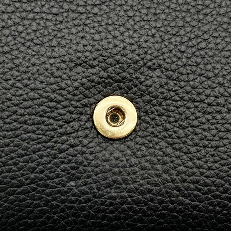 BURBERRY バーバリー 財布 TBコンチネンタルウォレット 8049212 ブラック レザー ユニセックス 二つ折り 長財布 美品