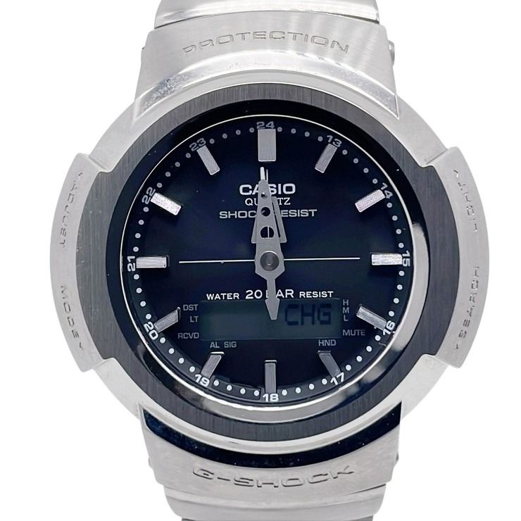 CASIO カシオ 時計 GSHOCK FULL METAL AW500 SERIES AWM500D1AJF ブラック シルバー ステンレススチール メンズ アナデジ 美品