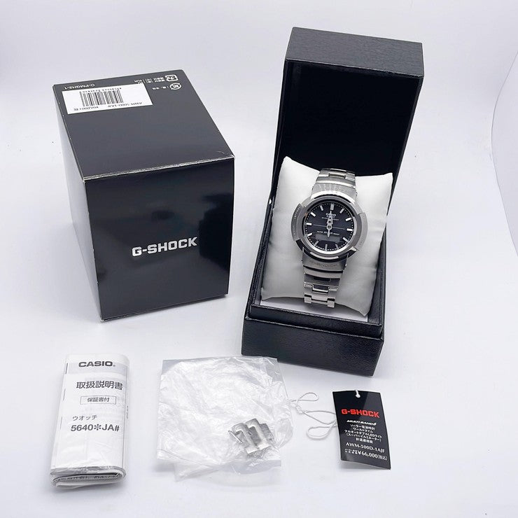 CASIO カシオ 時計 GSHOCK FULL METAL AW500 SERIES AWM500D1AJF ブラック シルバー ステンレススチール メンズ アナデジ 美品