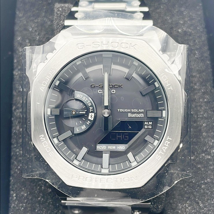 CASIO カシオ 時計 GSHOCK FULL METAL 2100 Series GMB2100D1AJF ブラック シルバー ステンレススチール メンズ アナデジ 新品未使用展示品