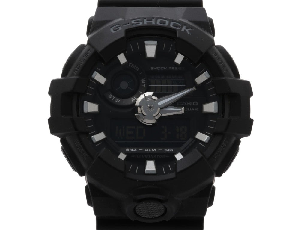 CASIO カシオ 腕時計 G-SHOCK ANALOG-DIGITAL GA-700 SERIES GA-700-1BJF ブラック系 樹脂 メンズ アナデジ 美品
