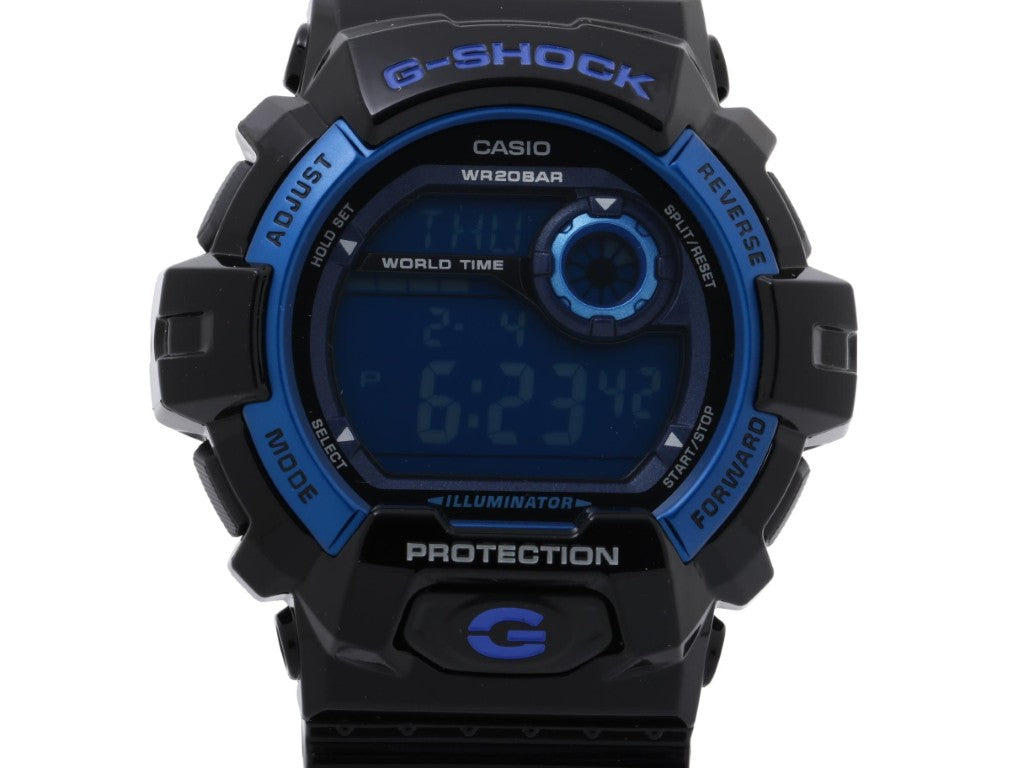 CASIO カシオ 腕時計 G-SHOCK DIGITAL 8900 SERIES G-8900A-1JF ブルー ブラック系 樹脂／アルミ メンズ デジタル 美品