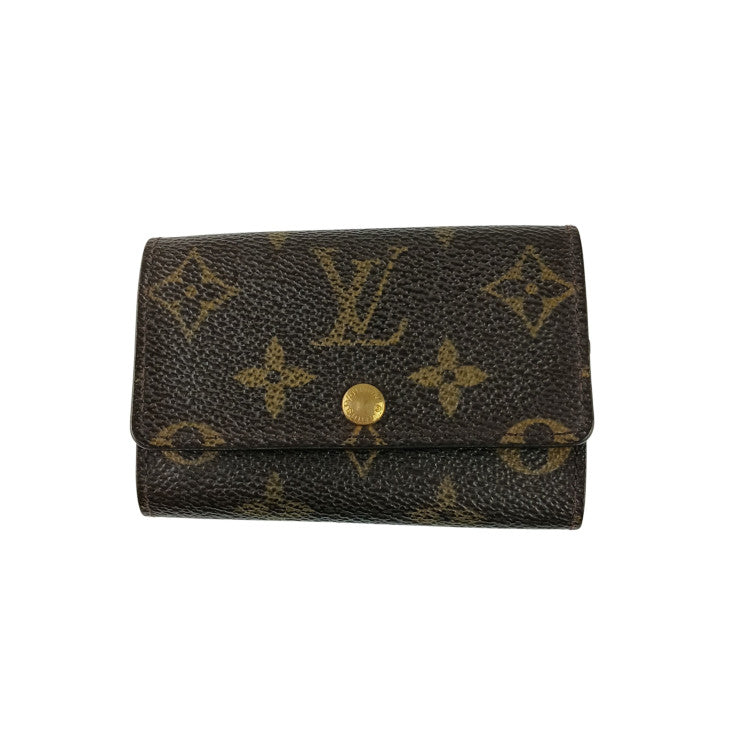 LOUIS VUITTON ルイヴィトン キーケース モノバンク ミュルティクレ6 M62630 ブラウン系 PVC レザー ユニセックス 6連 ゴールド金具 美品