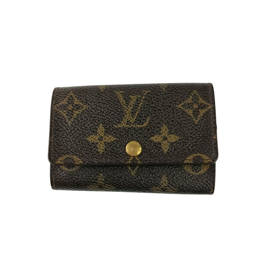 LOUIS VUITTON ルイヴィトン キーケース モノバンク ミュルティクレ6 M62630 ブラウン系 PVC レザー ユニセックス 6連 ゴールド金具 美品