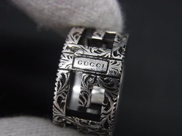 GUCCI グッチ リング 指輪 スクエアG アラベスク シルバー系 SV925 レディース 美品