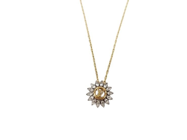 LOUIS VUITTON ルイヴィトン ネックレス コリエ LVスターライト M80262 ゴールド系 メタル レディース 美品