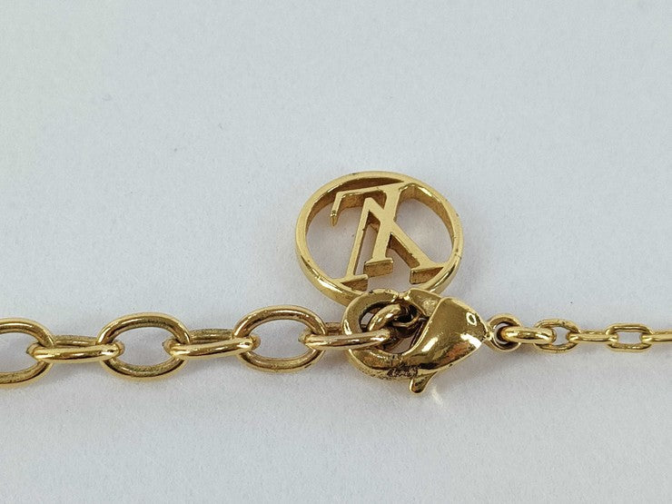 LOUIS VUITTON ルイヴィトン ネックレス コリエ LVスターライト M80262 ゴールド系 メタル レディース 美品