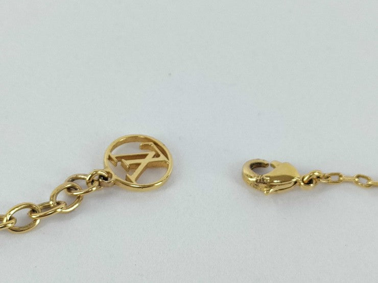 LOUIS VUITTON ルイヴィトン ネックレス コリエ LVスターライト M80262 ゴールド系 メタル レディース 美品