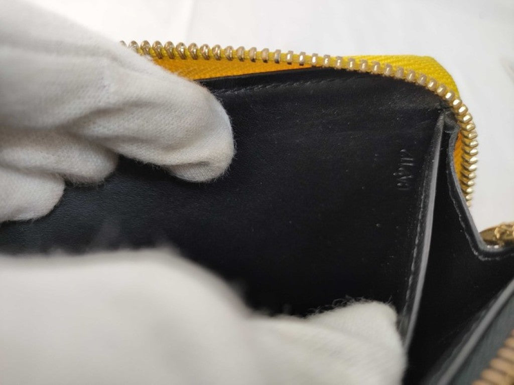 LOUIS VUITTON ルイヴィトン 長財布 ジッピーウォレット M91571 イエロー ブラック系 レディース 草間彌生 ドットインフィニティ ゴールド金具 美品