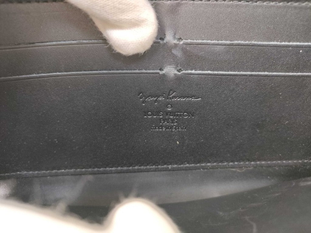 LOUIS VUITTON ルイヴィトン 長財布 ジッピーウォレット M91571 イエロー ブラック系 レディース 草間彌生 ドットインフィニティ ゴールド金具 美品