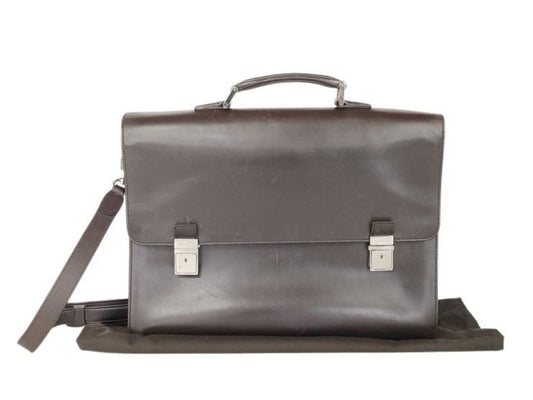 GUCCI グッチ ビジネスバッグ 282517 ブラウン系 レザー メンズ 2WAY シルバー金具