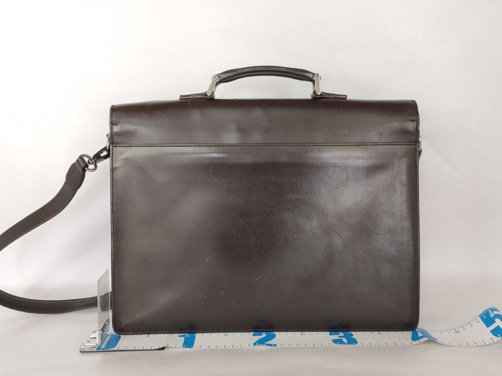 GUCCI グッチ ビジネスバッグ 282517 ブラウン系 レザー メンズ 2WAY シルバー金具