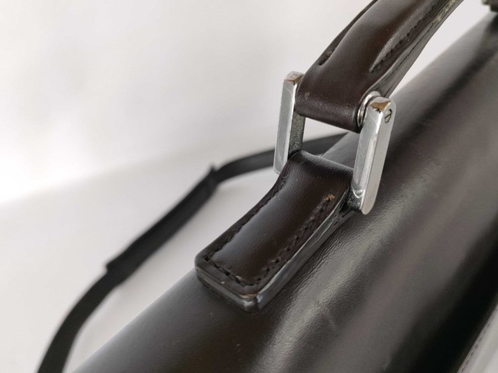 GUCCI グッチ ビジネスバッグ 282517 ブラウン系 レザー メンズ 2WAY シルバー金具