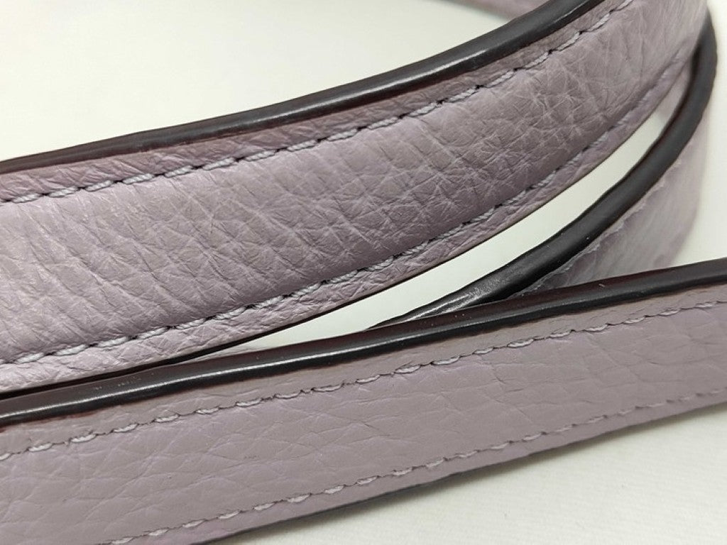 COACH コーチ ハンドバッグ シグネチャー C8448 パープル系 キャンバス レザー レディース 2WAY ショルダーバッグ シルバー金具 美品