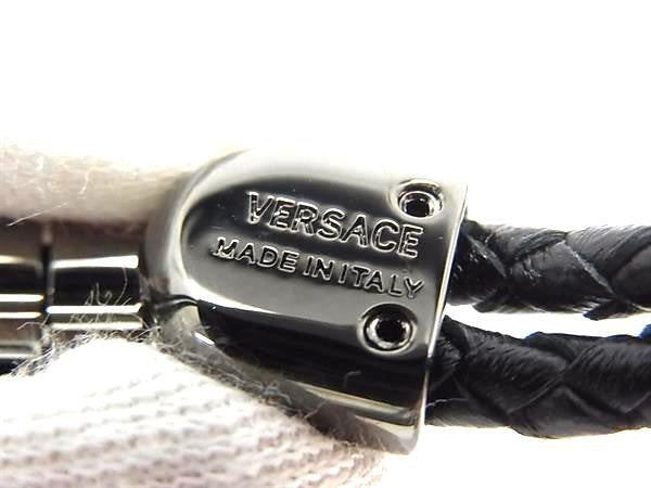 VERSACE ヴェルサーチェ ブレスレット ラ メドゥーサ レザー ブレスレット DG05579 ブラック系 メタル レザー ユニセックス 新品未使用展示品