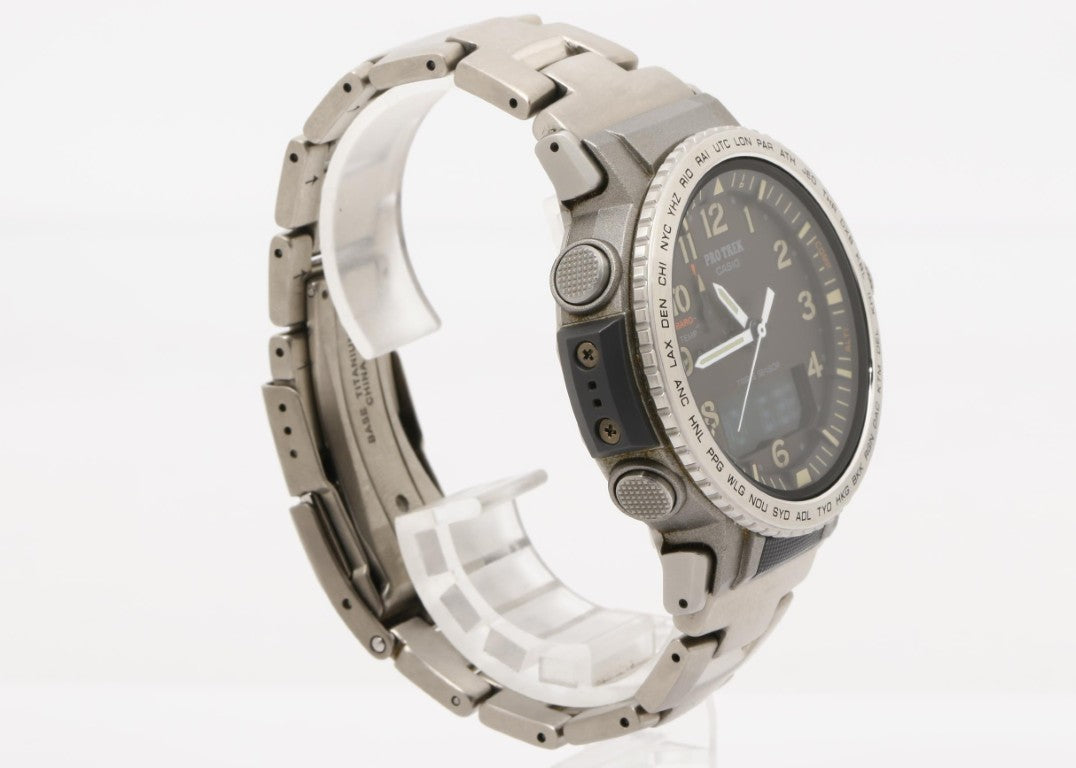 CASIO カシオ 時計 PRO TREK プロトレック Climber Line PRW-50T-7AJF ブラック シルバー系 樹脂／ステンレススチール メンズ アナデジ 美品