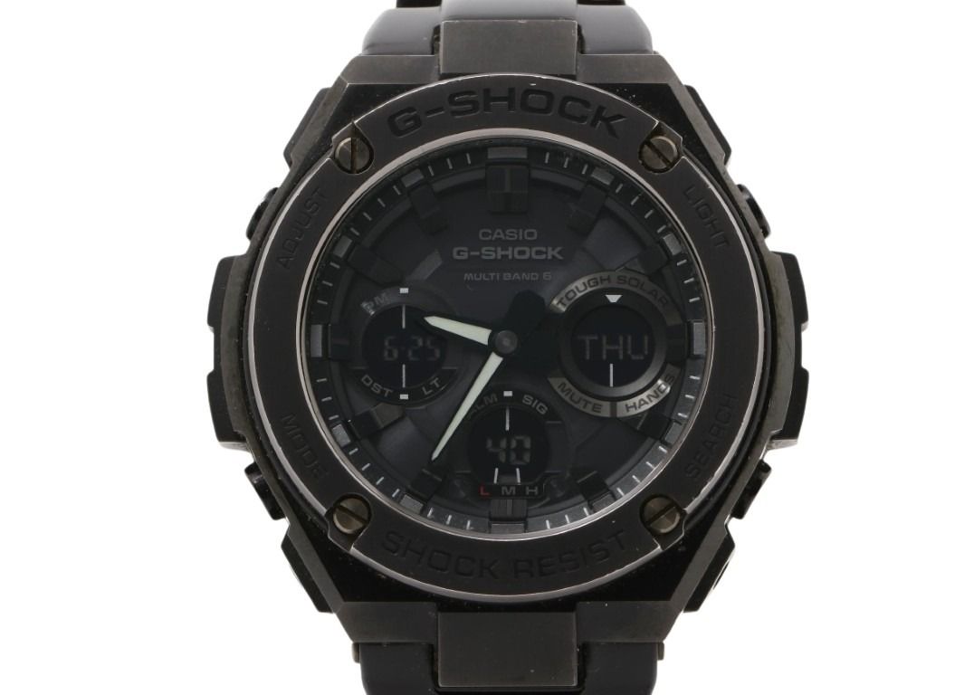 CASIO カシオ 時計 G-SHOCK G-STEEL GST-W110BD-1BJF ブラック系 ステンレススチール メンズ アナデジ 美品