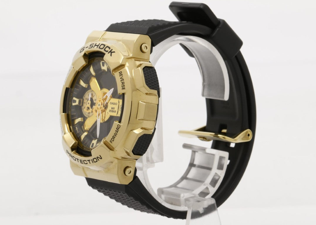 CASIO カシオ 時計 G-SHOCK ANALOG-DIGITAL 110 SERIES GM-110G ブラック ゴールド系 樹脂／ステンレススチール メンズ アナログ 美品
