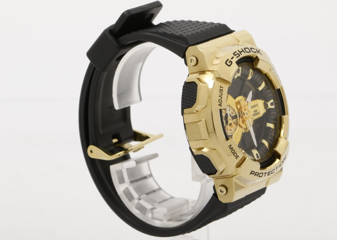 CASIO カシオ 時計 G-SHOCK ANALOG-DIGITAL 110 SERIES GM-110G ブラック ゴールド系 樹脂／ステンレススチール メンズ アナログ 美品
