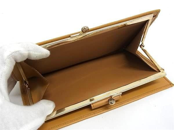 CELINE セリーヌ 財布 マカダム柄 がま口 長財布 ベージュ系 PVC×レザー レディース ヴィンテージ ゴールド金具 美品