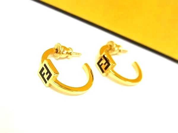 FENDI フェンディ ピアス フォーエバー フープピアス 8AH992 ゴールド メタル レディース
