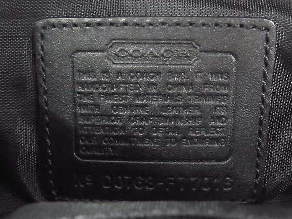 COACH コーチ ウエストバッグ F77016 ブラック キャンバス ユニセックス 超美品