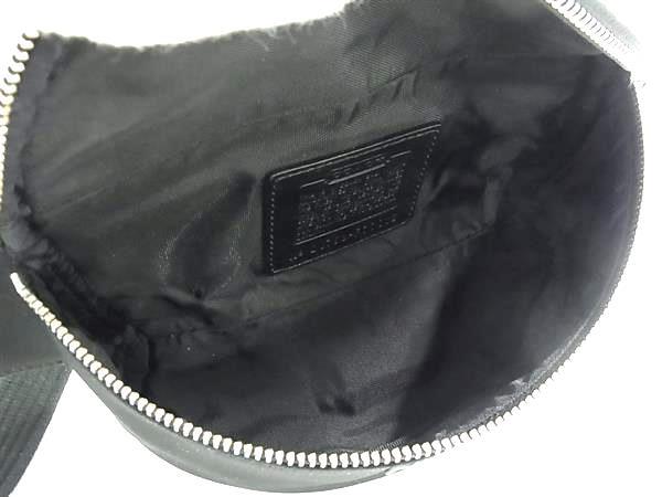COACH コーチ ウエストバッグ F77016 ブラック キャンバス ユニセックス 超美品