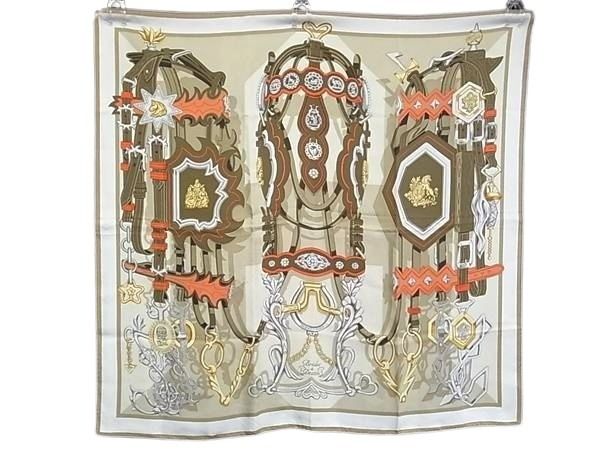 HERMES エルメス スカーフ カレ90 マルチカラー シルク100％ レディース Brides et Destin 可愛らしい花嫁 美品