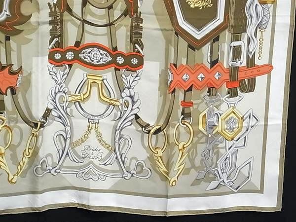HERMES エルメス スカーフ カレ90 マルチカラー シルク100％ レディース Brides et Destin 可愛らしい花嫁 美品