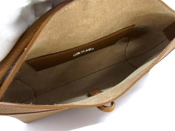 LONGCHAMP ロンシャン ショルダーバッグ ル ロゾ S ホーボーバッグ ブラウン レザー レディース 超美品