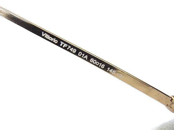 TOM FORD トムフォード サングラス TF749 ブラック ゴールド クリアブラック プラスチック メンズ 新古未使用展示品
