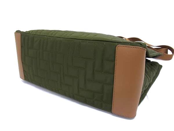 COLE HAAN コールハーン ハンドバッグ シャレー ラージ トート カーキ ナイロン レディース 2WAY 超美品