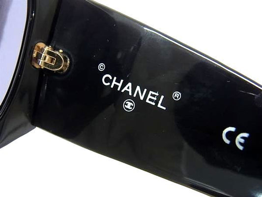 CHANEL シャネル サングラス 05249 ブラック系 クリアブルー プラスチック ユニセックス 美品