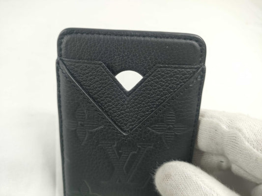 LOUIS VUITTON ルイヴィトン カードケース ポルト カルト マグネット M26738 ノワール モノグラムシャドウ メンズ 美品