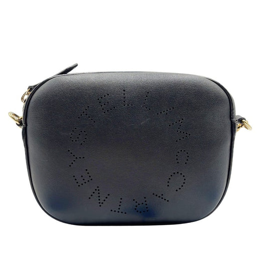 STELLA McCARTNEY ステラマッカートニー ショルダーバッグ 557903 W8542 ブラック レザー レディース ロゴ パンチング ゴールド金具