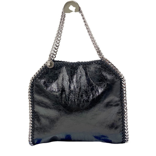 STELLA McCARTNEY ステラマッカートニー トートバッグ ファラベラ ミニ 495151 FW14 ブラック フェイクレザー×ポリエステル レディース 2WAY シルバー金具 美品