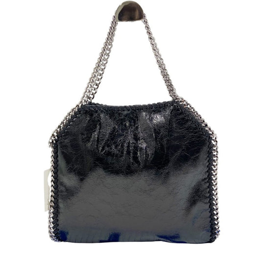 STELLA McCARTNEY ステラマッカートニー トートバッグ ファラベラ ミニ 495151 FW14 ブラック フェイクレザー×ポリエステル レディース 2WAY シルバー金具 美品