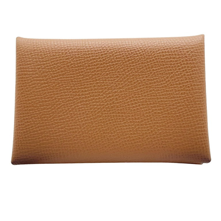 HERMES エルメス カードケース 名刺入れ カルヴィ ゴールド エプソン ユニセックス 美品