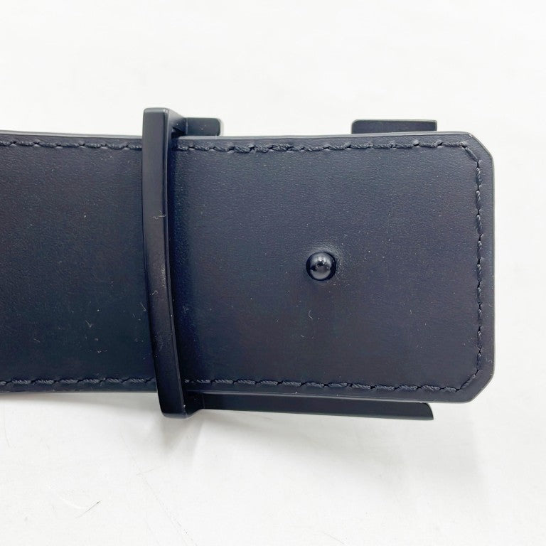 LOUIS VUITTON ルイヴィトン ベルト ベルト･LVイニシャル M0424 ブラック モノグラム トリヨン レザー メンズ 美品