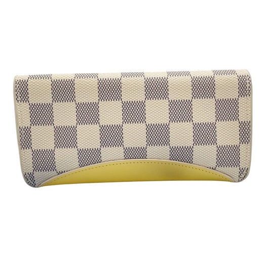 LOUIS VUITTON ルイヴィトン メガネケース エテュイ･リュネット GI0388 ホワイト イエロー ダミエアズール レザー ユニセックス