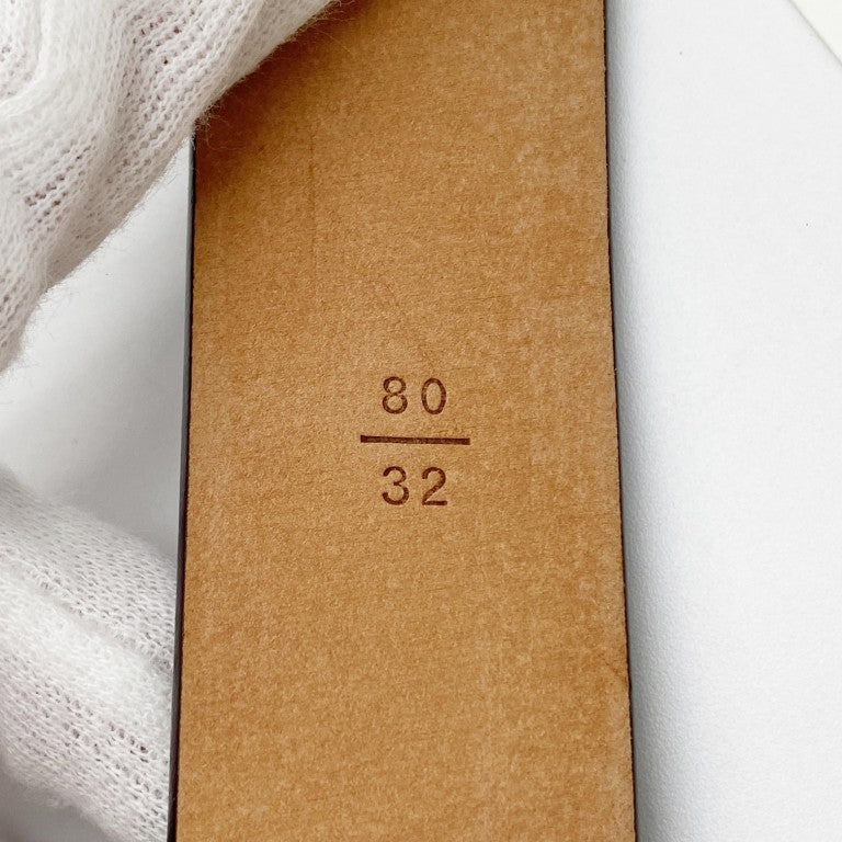 LOUIS VUITTON ルイヴィトン ベルト サンチュール･キャレ N6803W エベヌ（ブラウン） ダミエ メンズ ゴールド金具 美品