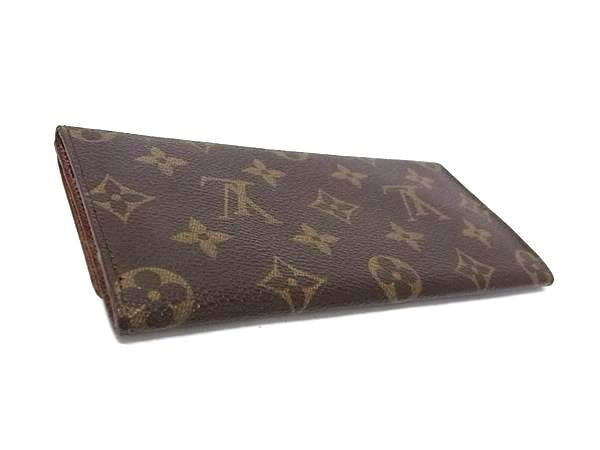 LOUIS VUITTON ルイヴィトン 長財布 モノグラム ポルト 円（Porte Yen） M61820 ブラウン PVC レザー メンズ 二つ折り 札入れ