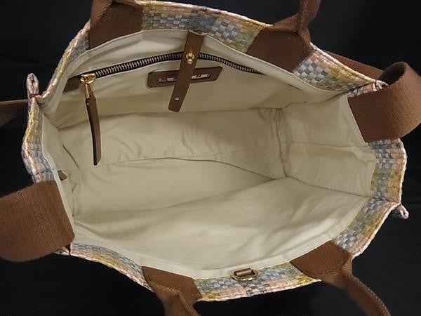 MARNI マルニ ハンドバッグ EASTWEST スモール トートバッグ SHMP0077U5 マルチカラー ラフィア レディース 2WAY ショルダーバッグ 美品