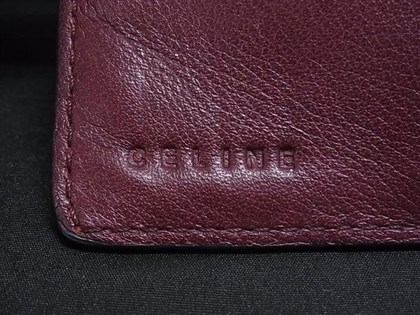 CELINE セリーヌ 財布 二つ折り財布 レッド系 パイソン レザー レディース Wホック 美品