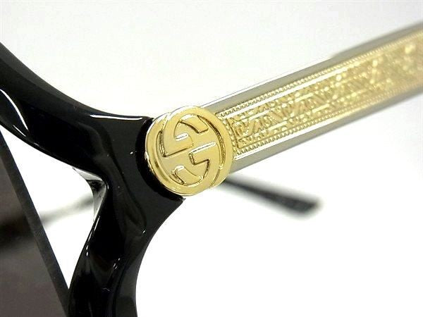 GUCCI グッチ アイウェア インターロッキングG サングラス GG0076SK ブラック プラスチック×メタル レディース 美品
